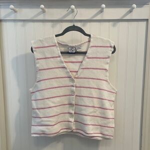 Vintage Knit Button-Up Vest